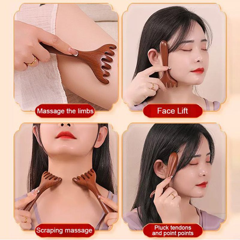 🏆 Un acheté, un offert 🎁 Peigne de massage méridien à six griffe