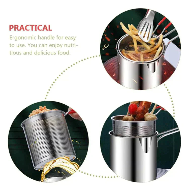 ✨50% DE RÉDUCTION✨Friteuse multifonctionnelle en acier inoxydable 304