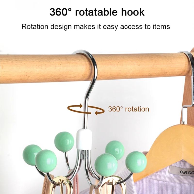 🔥 Cintre rotatif à 360°, avec 6 crochets