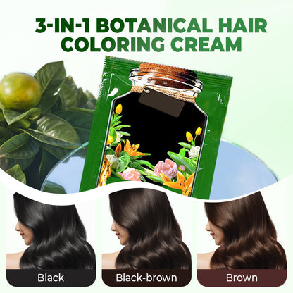📢📢50% de réduction ! Crème colorante botanique 3-en-1 – Sans ammoniaque, couvre 100 % des cheveux gris & nourrit en une seule étape ! 💇‍♀️🌿