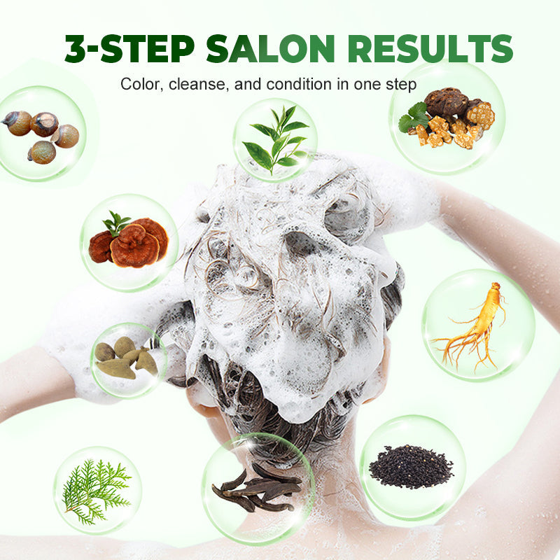 📢📢50% de réduction ! Crème colorante botanique 3-en-1 – Sans ammoniaque, couvre 100 % des cheveux gris & nourrit en une seule étape ! 💇‍♀️🌿