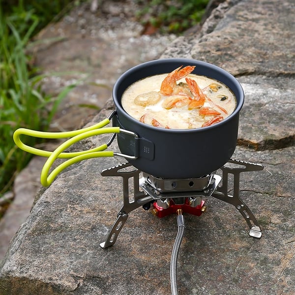 ⏳Offre à durée limitée : 50 % de réduction💥Réchaud de camping 3 feux résistant au vent, pour une utilisation en extérieur