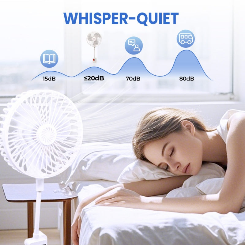 📢🍃✨ PROMO -50% ! Mini Ventilateur Flexible Enfichable – 360° Ajustable, Silencieux & Diffusion de Parfum (220V, 36 dB)