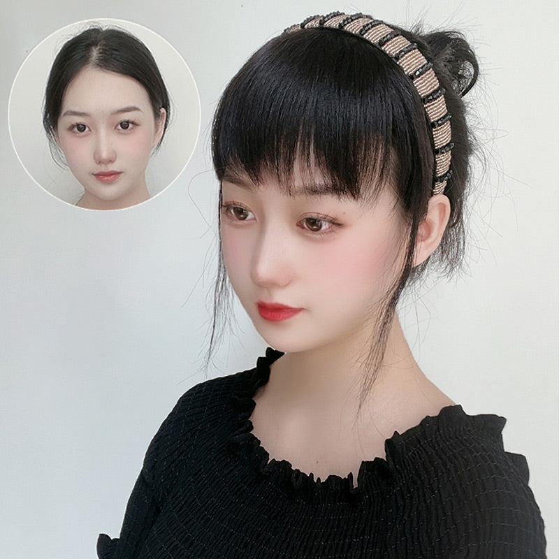 Frange de cheveux artificiels avec bandeau