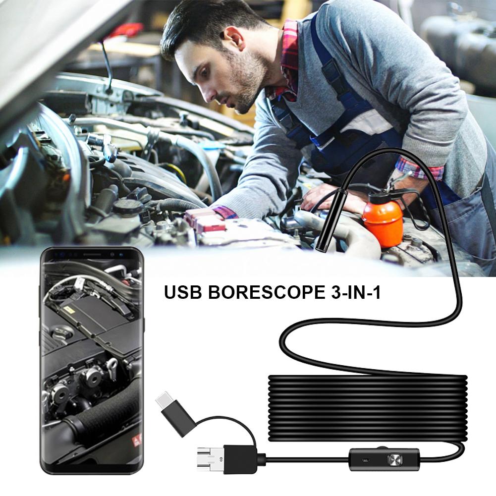 Endoscope étanche haute définition à connexion directe pour téléphones mobiles et ordinateurs