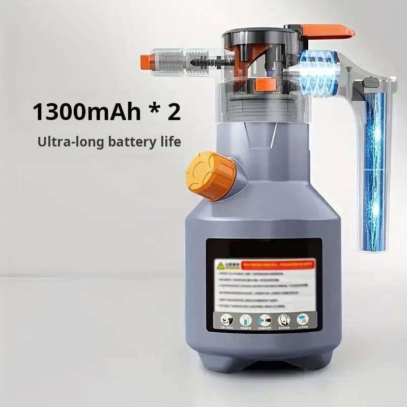 Pistolet à mousse électrique pour lavage de voiture, nettoyeur haute pression portable, multifonctionnel, grande capacité, longue autonomie, pour voitures, cuisine, nettoyage domestique