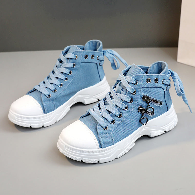 💖2025 Nouveautés💖Chaussures décontractées en toile pour femmes avec semelle épaisse