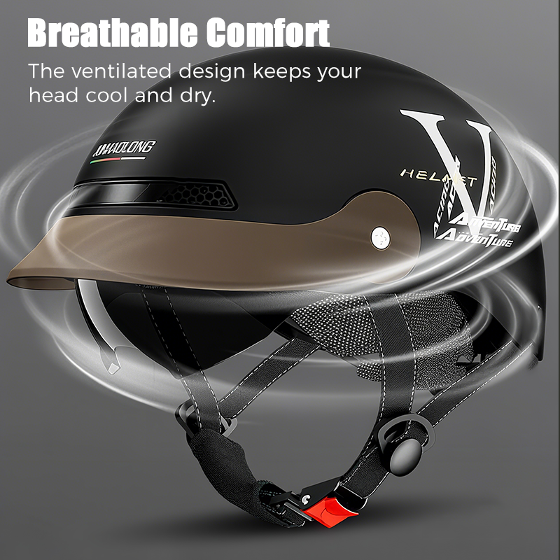 🛡️Casque de moto léger, respirant et résistant aux chocs