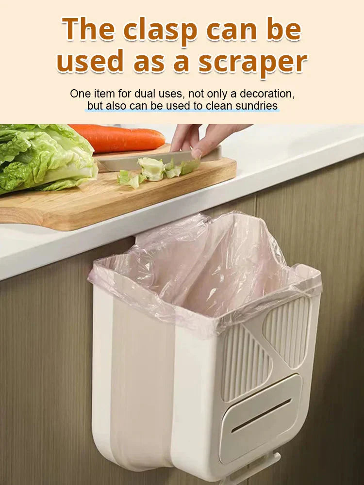 Poubelle de cuisine pliable et suspendue