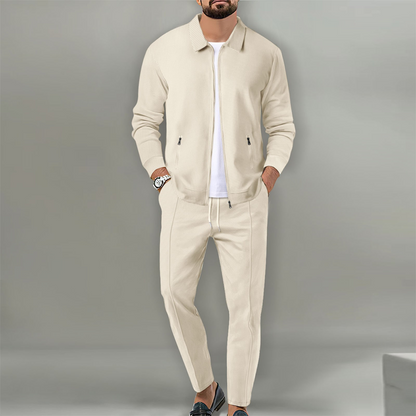 Élégant ensemble 2 pièces composé d'une veste et d'un pantalon de jogging pour homme