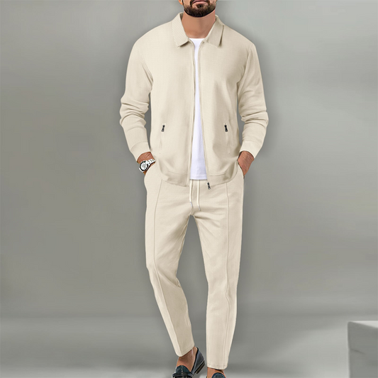 Élégant ensemble 2 pièces composé d'une veste et d'un pantalon de jogging pour homme