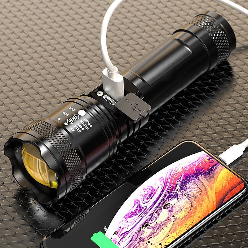 📢📢50 % de réduction – Lampe de Poche Zoomable à 7500 Lumens 🔦🏔️ Étanche IPX7, Rechargeable USB-C & Fonction Power Bank !