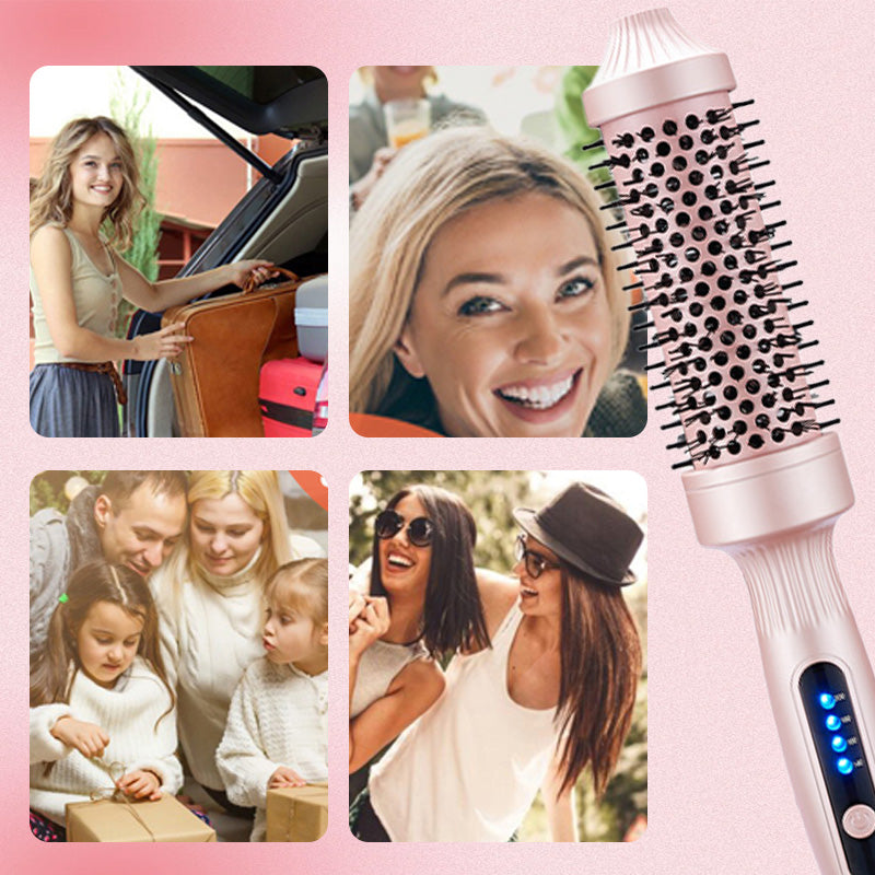 💇‍♀️ 50% DE RÉDUCTION! ✨ Brosse à Cheveux 2-en-1 Volume & Lissage - Technologie Céramique-Tourmaline avec 3 Températures Réglables pour un Style Parfait en 5 Min ⚡🌈