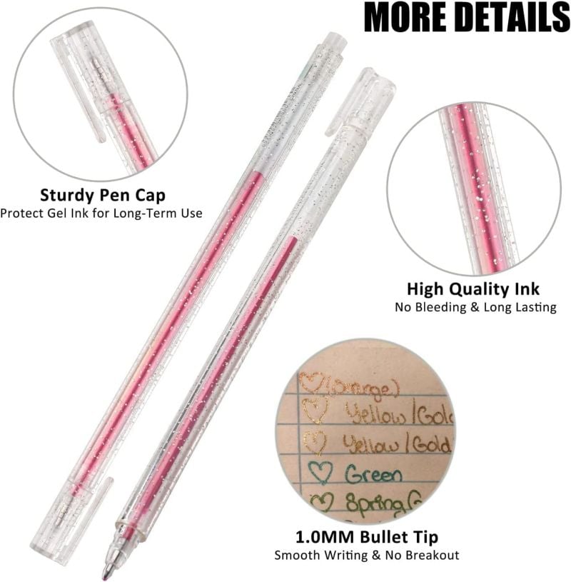 🎨 ✏️ Nouveautés 2026 : 50 % de réduction !! 🎁 Lot de stylos gel pailletés
