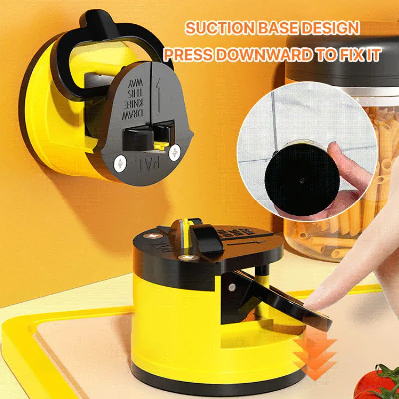 Mini Aiguiseur de Couteaux avec Base à Ventouse