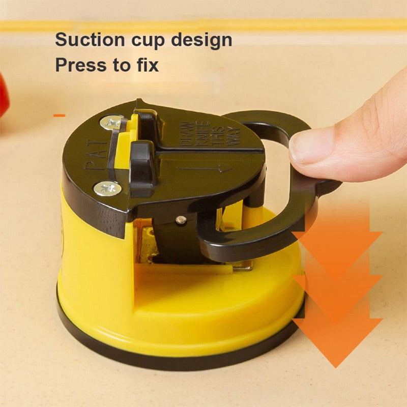 Mini Aiguiseur de Couteaux avec Base à Ventouse