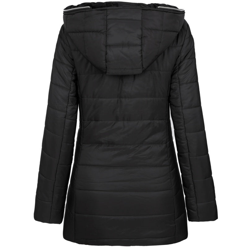 🧥 50% DE RÉDUCTION ! ❄️ Manteau d'Hiver Femme Mi-Long - Capuche et Doublure Polaire, Confort Chaud et Style Urbain pour Temps Froid 🏙️📦