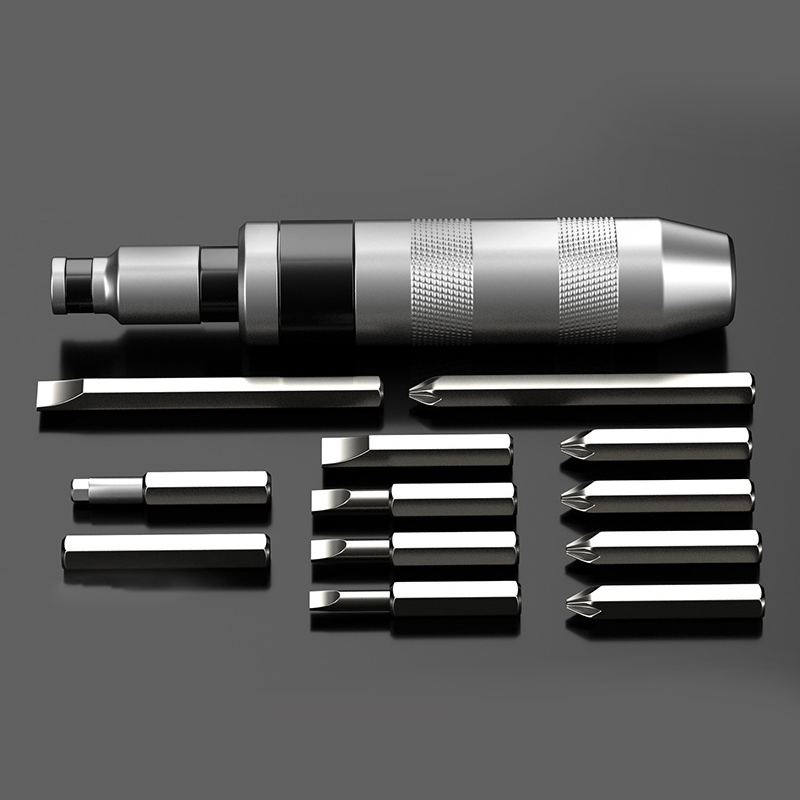 🔧 Tournevis à percussion industriel et jeu d'embouts - Pour dévisser sans effort les vis grippées, durable et pratique !