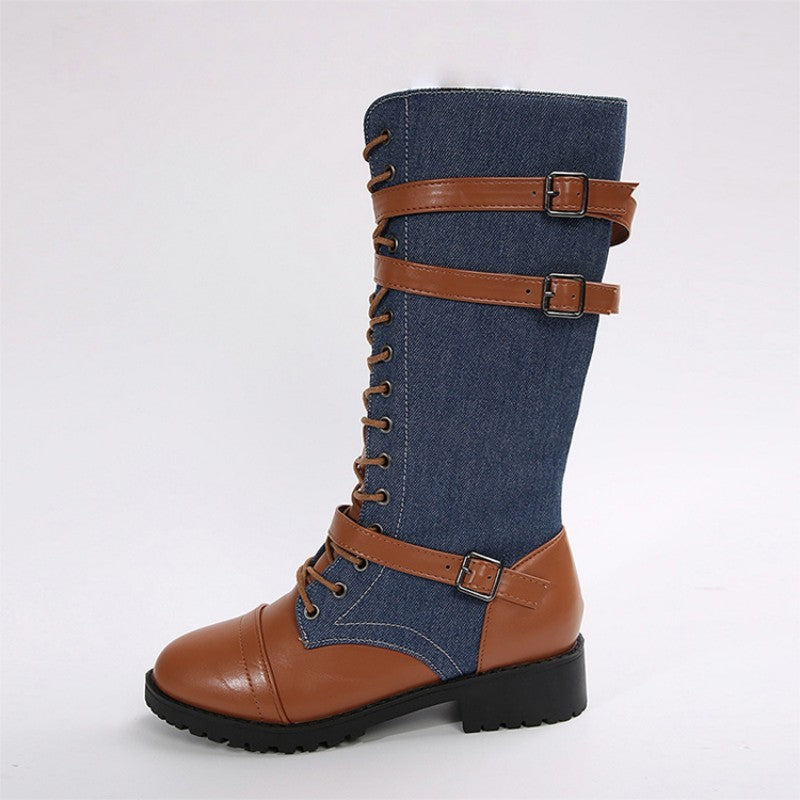 👢 59% DE RÉDUCTION ! ✨ Bottes Militaires Vintage pour Femmes - Lacets et Boucle Style Rétro, Confortables et Résistantes pour Quotidien ou Randonnée 🏞️📦