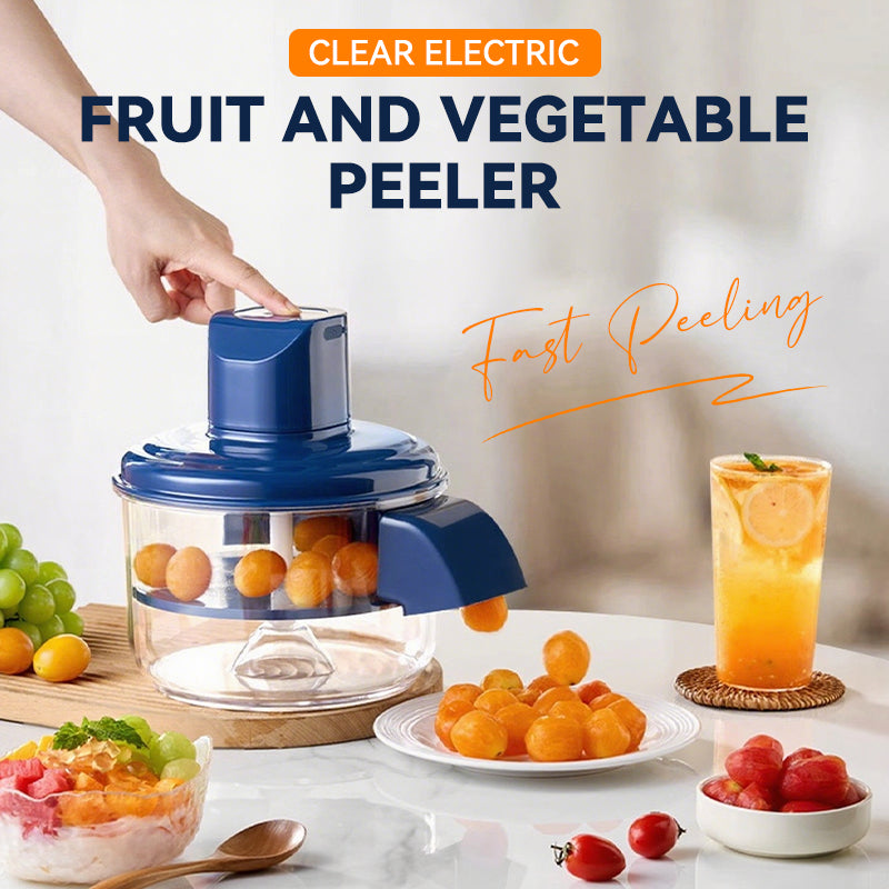 🎄✨50 % DE RÉDUCTION ! 🍇🧄 Éplucheur électrique transparent pour fruits et légumes – Rapide, facile et efficace. Parfait pour les tâches quotidiennes en cuisine !