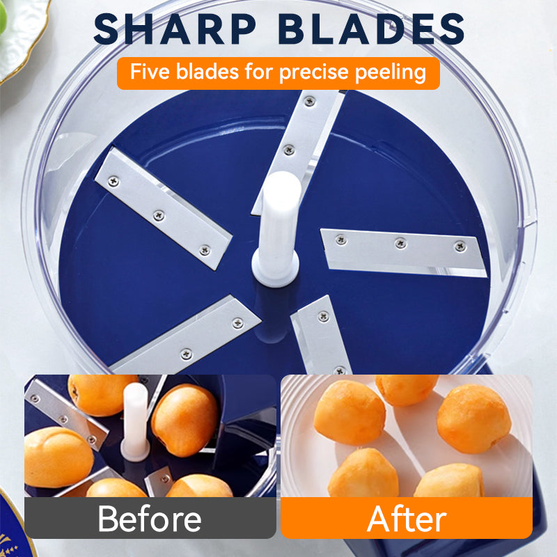 🎄✨50 % DE RÉDUCTION ! 🍇🧄 Éplucheur électrique transparent pour fruits et légumes – Rapide, facile et efficace. Parfait pour les tâches quotidiennes en cuisine !