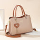 Élégant sac fourre-tout pour femme avec breloque en forme de cœur brillant