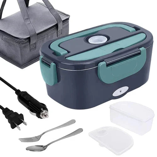 Ensemble Portable 2-en-1 pour Boîte à Lunch - Double Tension 60W, Chauffage Rapide et 7 Pièces
