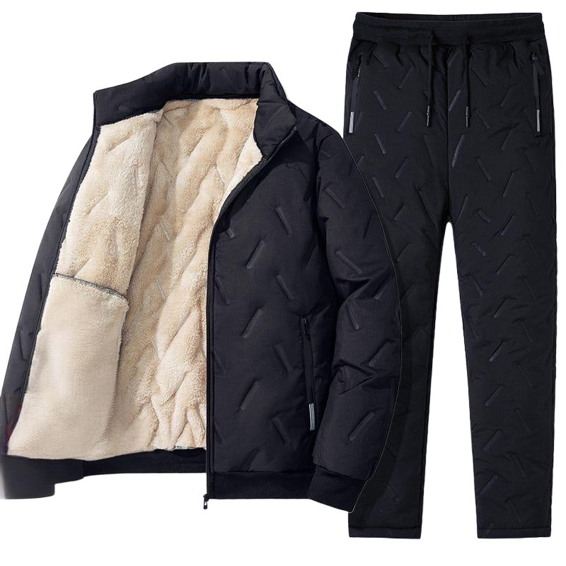 Ensemble deux pièces élégant composé d'une veste et d'un pantalon chauds pour homme