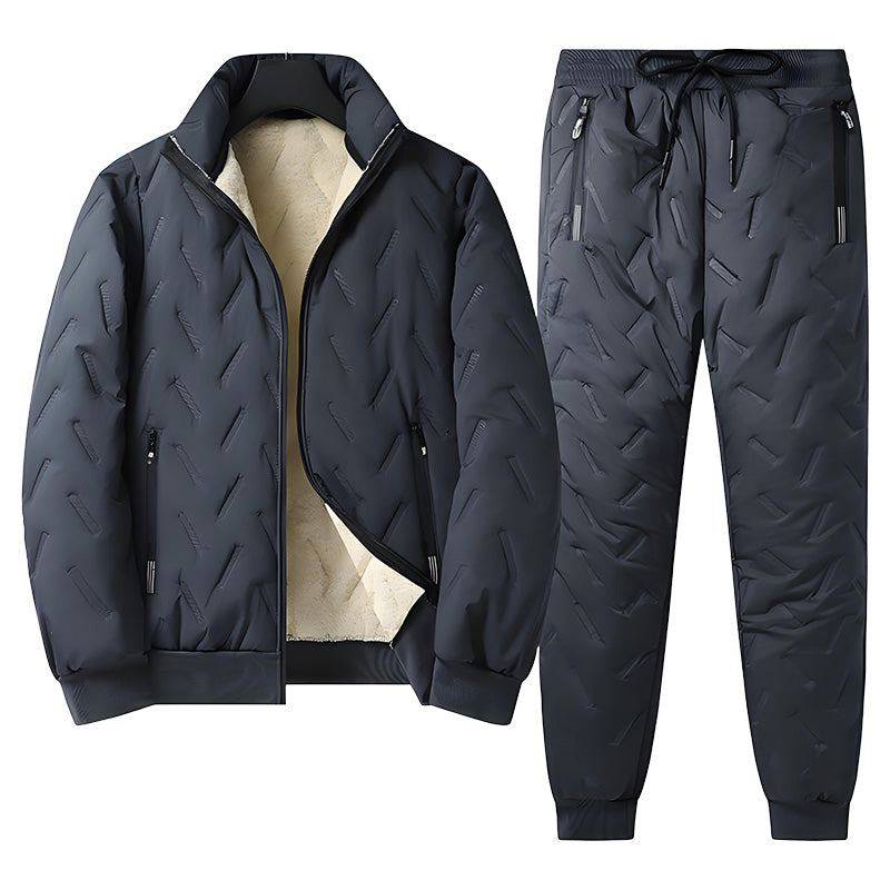 Ensemble deux pièces élégant composé d'une veste et d'un pantalon chauds pour homme