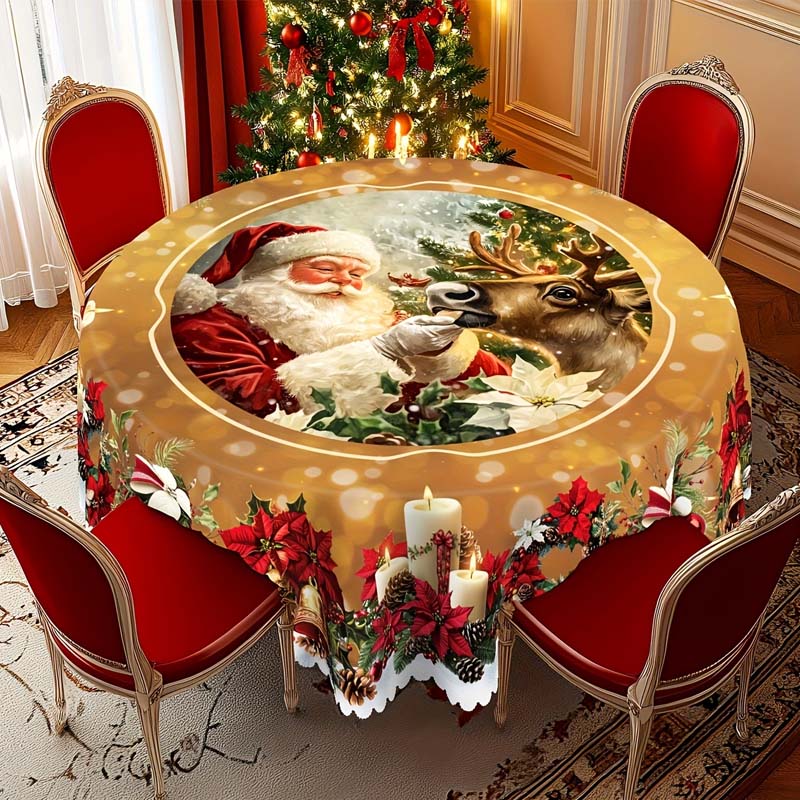 🎁Offre exceptionnelle Black Friday – 50 % de réduction !🎄Nappe de Noël – Décoration de table festive pour la table de Noël et les fêtes, lavable