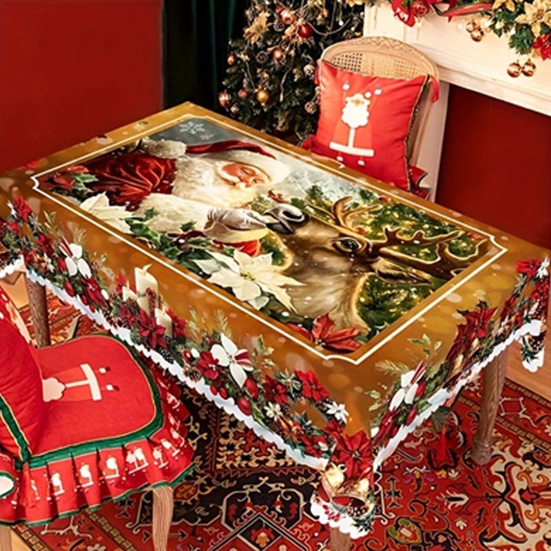 🎁Offre exceptionnelle Black Friday – 50 % de réduction !🎄Nappe de Noël – Décoration de table festive pour la table de Noël et les fêtes, lavable