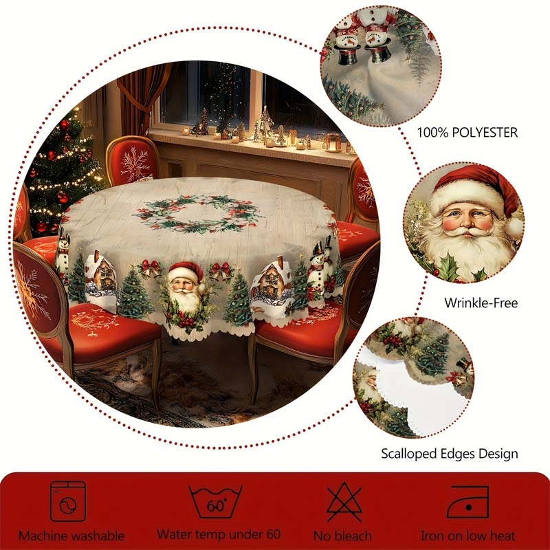 🎁Offre exceptionnelle Black Friday – 50 % de réduction !🎄Nappe de Noël – Décoration de table festive pour la table de Noël et les fêtes, lavable