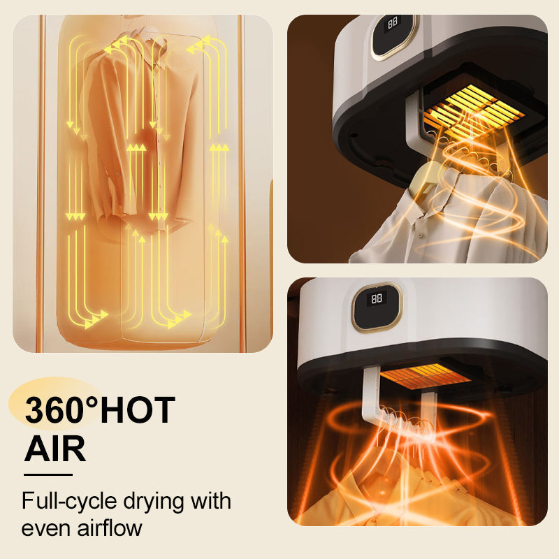🌀 DERNIER JOUR : 50 % DE RÉDUCTION ! ✨ Mini-sèche-cheveux pliable et portable - Séchage rapide avec 3 niveaux de température et recharge USB, pour les voyages et à la maison 🌬️🔌