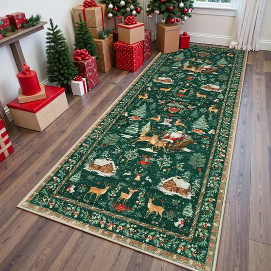 🔥Stock limité disponible 50% de réduction🔥 Tapis de Noël doux et antidérapant – décoration festive pour les salons, les chambres et les salles de bain 🎄
