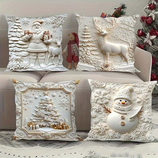 🎅Des idées cadeaux de Noël géniales, à seulement 5 € chacune !🎁 Housses de coussin sur le thème de Noël🛋️