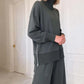 Ensemble loungewear pour femme en maille à col roulé
