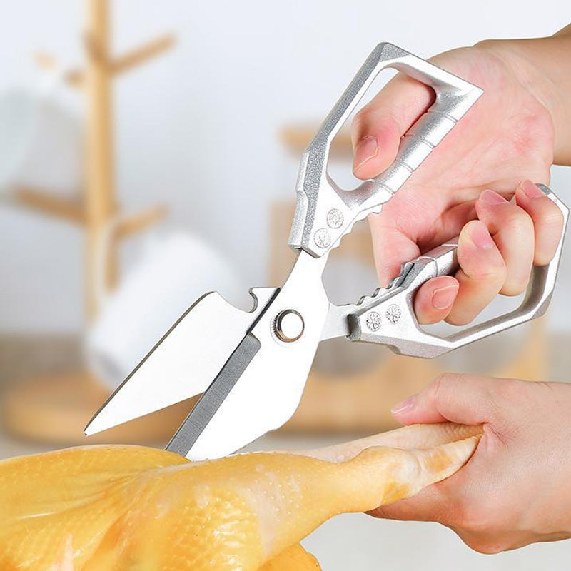 📣🎊Entièrement mis à niveau🔥 50 % de réduction ! Ciseaux de cuisine multifonctionnels – Acier inoxydable ultra-tranchant, idéal pour viande, herbes & noix ✂️🦴