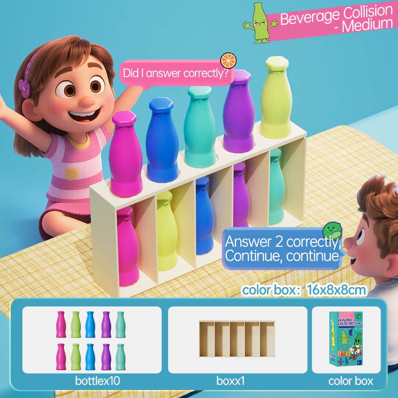 📢📢50% DE RÉDUCTION ! 🎨🥤 Jouets pour Enfants Assortis à la Couleur des Bouteilles – Design Vibrant, Polyvalent & Développement Cognitif ⚡