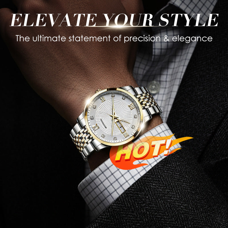 ⏳Soldes de fin d'année : 80 % de réduction💥Montre professionnelle étanche en acier inoxydable pour homme