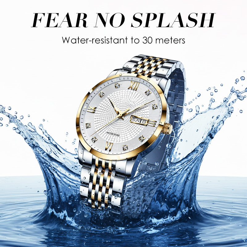 ⏳Soldes de fin d'année : 80 % de réduction💥Montre professionnelle étanche en acier inoxydable pour homme