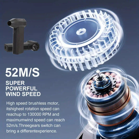 Ventilateur turbo portable et puissant, capable de souffler la neige et de produire du charbon, usage extérieur polyvalent