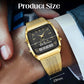 Montre multifonction carrée de style rétro