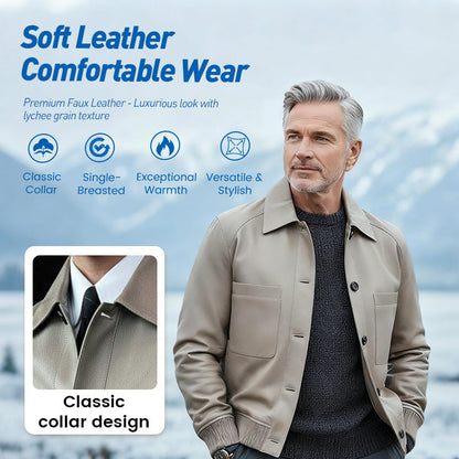 ⏰49 % DE RÉDUCTION💥💥Veste classique en simili cuir pour homme