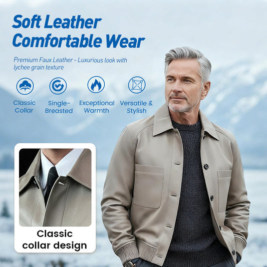⏰49 % DE RÉDUCTION💥💥Veste classique en simili cuir pour homme