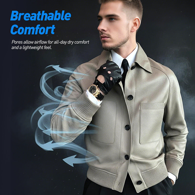 ⏰49 % DE RÉDUCTION💥💥Veste classique en simili cuir pour homme