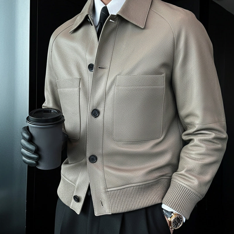 ⏰49 % DE RÉDUCTION💥💥Veste classique en simili cuir pour homme