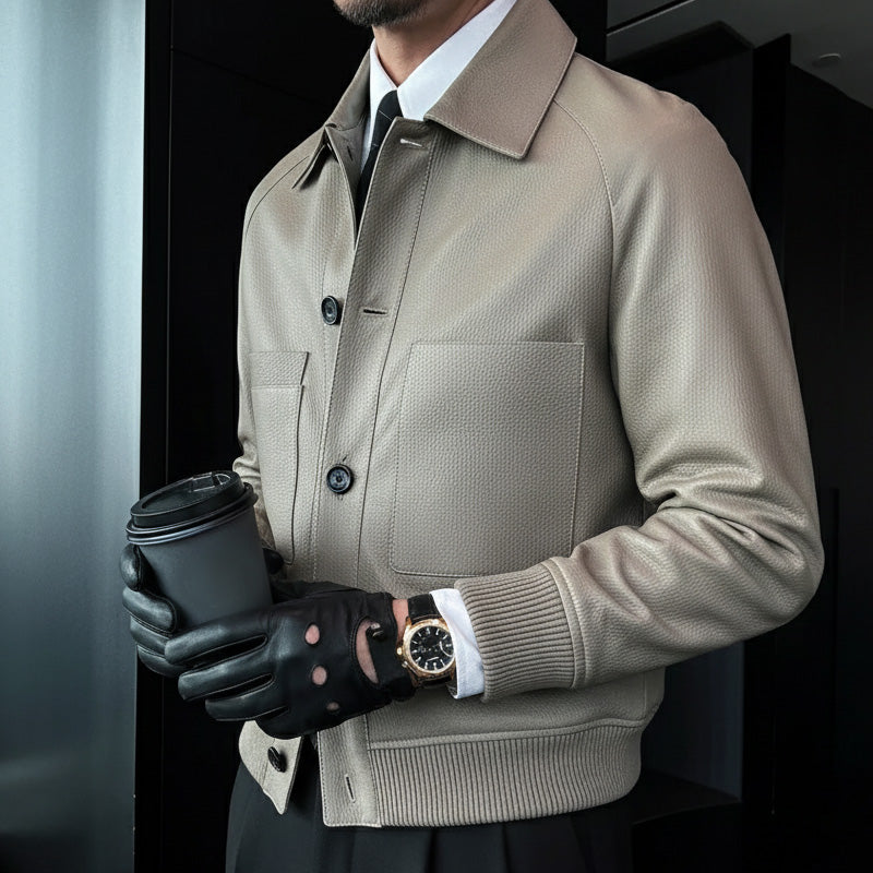 ⏰49 % DE RÉDUCTION💥💥Veste classique en simili cuir pour homme