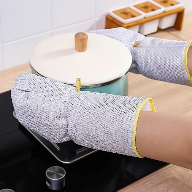 📢📢50 % DE RÉDUCTION !!⏰Gants de vaisselle multifonctions en fil métallique anti-rayures