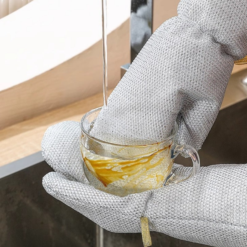📢📢50 % DE RÉDUCTION !!⏰Gants de vaisselle multifonctions en fil métallique anti-rayures