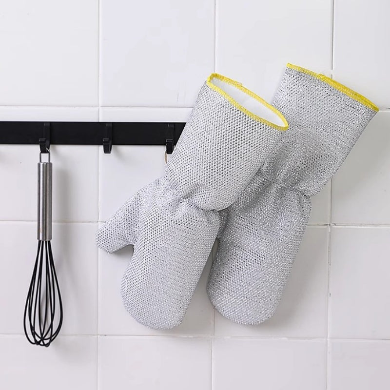 📢📢50 % DE RÉDUCTION !!⏰Gants de vaisselle multifonctions en fil métallique anti-rayures